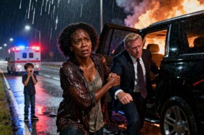 A poor Black woman rescued a billionaire and his child from a car accident in the rain — but one thing he said to her left her stunned…
