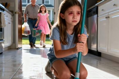My 9-year-old daughter had to mop the floor all by herself while they took their “real” granddaughter out to have fun and go shopping…