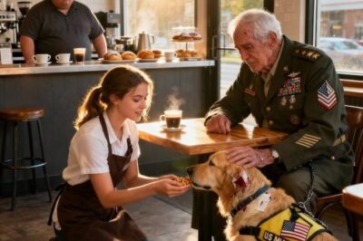 She Was Fired for Helping a Veteran’s Dog! Minutes Later, Marines Walked In and Froze the Whole Café…