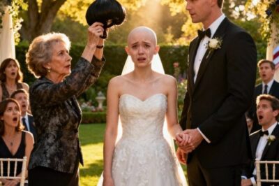 On my wedding day, my mother-in-law came up to me and pulled off my wig, revealing my bald head in front of all the guests — but then something unexpected happened 🫣😢