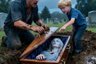 Just an hour after the burial, a 7-year-old boy insisted that his father dig up his mother’s grave — and the moment the coffin lid was opened, everyone held their breath…