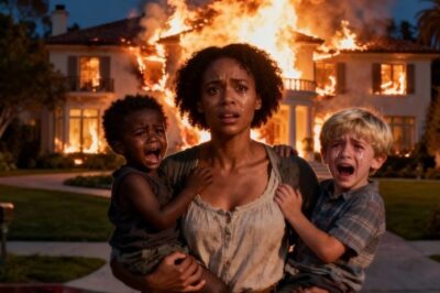 A Massive Fire Broke Out At A Billionaire’s Mansion — No One Dared To Save The Billionaire’s Son Until A Poor Black Girl Grabbed Her Baby And Rushed Inside To Rescue Him…