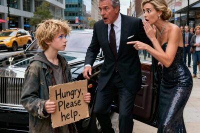 “He looks exactly like your long-lost son,” the millionaire’s fiancée whispered, pointing at the beggar boy on the street — what happened next left the whole neighborhood in shock…