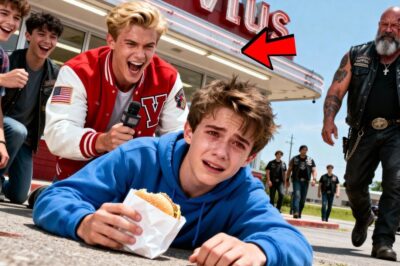 A deaf teenager stood outside a restaurant, crying while a group of bullies mocked and filmed him. But the video they posted backfired spectacularly. Just hours later, the ground shook as 40 bikers rolled up to the restaurant, stopping right in front of the stunned bullies. What happened next turned fear into the most unforgettable moment of the boy’s life.