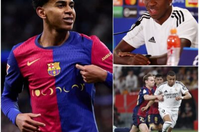 “ARROGANTS BUT WITHOUT LEVEL: THIS IS REAL MADRID. IF THEY DON’T WAKE UP, THEY WILL CONTINUE TO BE CRUSHED BY BARCELONA.” Barça’s young promise, Lamine Yamal, has publicly criticized Real Madrid, taking the rivalry between the two eternal enemies to its highest point. Meanwhile, Vinícius Júnior immediately responded calmly, making the confrontation on and off the field more tense than ever. Details in the comments 👇👇