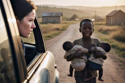 Billionaire Lady Sees A Boy Begging In The Rain With Twin Babies, What She Discovered Made Her Cry