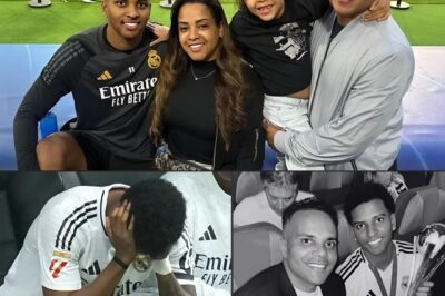 30 minutes ago, Real Madrid star Rodrygo took to social media with a deeply emotional message, revealing heartbreaking news about his father. The young forward shared that his father, a central figure in his life, has passed away, leaving Rodrygo and his family in mourning. Fans and teammates alike have rallied around him, offering their condolences and support during this difficult time. The announcement has left the football community stunned, with many expressing…read more 👇