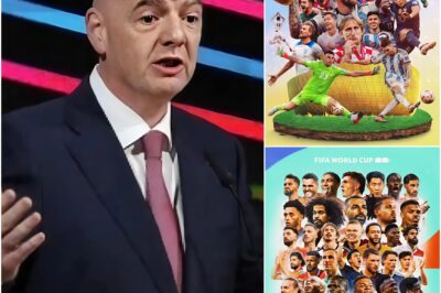 BREAKING NEWS: FIFA President Gianni Infantino REVEALS the REAL REASON behind the change to the 2026 World Cup promotional image. It wasn’t because of Messi or Cristiano Ronaldo—the true cause comes from a crucial player of the Argentina national team… Read more below.