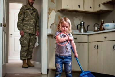 A Soldier Came Home to See His 8-Year-Old Daughter… And Went Rigid at the Sight of Red Welts on Her Arms…
