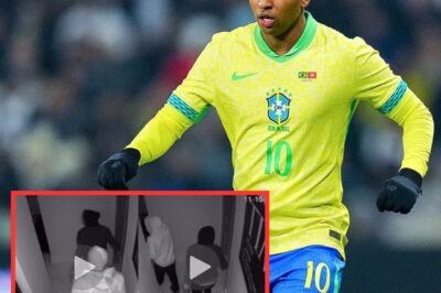 CCTV footage shows three robbers breaking into Real Madrid star Rodrygo’s villa on the night he played for Brazil. Around 3.3 MILLION EURO worth of property was stolen from Rodrygo’s Madrid home. Shockingly… While the 24-year-old striker was playing for Brazil, the thieves broke down the gate, disabled the security system and were in within 7 minutes. They made off with a huge amount of money and other valuables…