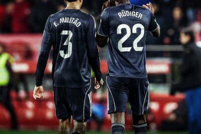 🚨 Antonio Rüdiger (32) and Éder Militao (27) were vital in Real Madrid’s 0-3 win against Athletic Club, forming a rock-solid defensive triangle with Courtois, who produced three big saves. 🧤🔥