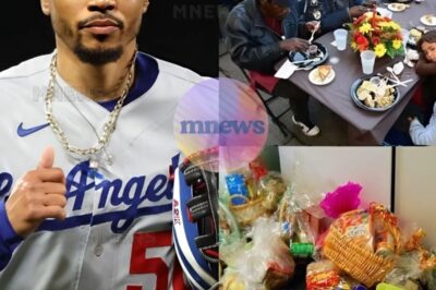 Thanksgiving in LA took an emotional turn when Dodgers star Mookie Betts quietly showed up at a homeless shelter, serving warm meals, comforting struggling families, and donating $50,000 to help build new homes for those with nowhere to go