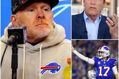 “He’s my player and my favorite pupil, I demand you show him respect!” – Coach Sean McDermott angrily condemned the American comedian for daring to mock the young Bills talent as a “Bills puppet” and calling Josh Allen a “burden on the team”! Arnold ignored all warnings, abusing his influence to shock – but Josh “responded” with a 30-second statement that rocked social media, leaving Arnold with no way out and astonishing the world.