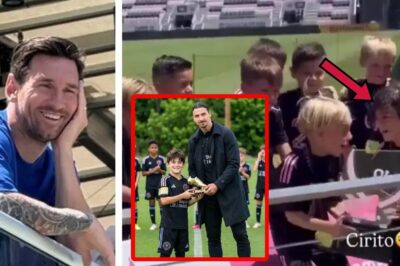 Heartwarming Football Royalty Moment: Zlatan Ibrahimović Presents Golden Boot to Messi’s Adorable Son Ciro – “A Miniature Version of Daddy!”