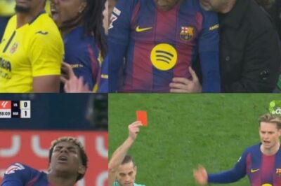 Villarreal player Renato Veiga tried to end Lamin Yamal’s career on the pitch, and look at the chaos and madness that followed.