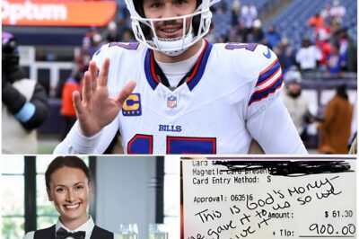 BREAKING NEWS: Lily, a 24-year-old waitress, didn’t know she was serving football star Josh Allen. Polite and discreet, Josh Allen enjoyed his meal without drawing attention. But when he left, he left a folded receipt on the table… And he left with a smile. Amused, Lily opened it, and a few minutes later, she burst into tears. What Josh Allen wrote wasn’t just a thank you: it changed her life.