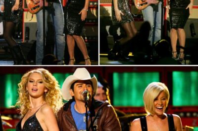 SHE SHARED THE STAGE WITH BRAD PAISLEY AND TAYLOR SWIFT — BUT THE NIGHT TURNED HER WAY. The room changed the second Kellie Pickler walked onstage. The Sommet Center went still. Not silent from shock — quiet from attention. Brad Paisley was smiling as he played. Taylor Swift leaned in, adding her sparkle. But somehow, eyes kept drifting back to Kellie. She sang “Online” with ease. A little wink in her voice. Playful. Confident. Completely herself. People laughed. Then cheered. Then didn’t want it to end. She wasn’t trying to steal the moment. She just did.