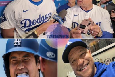 Shohei Ohtani Gifts Dave Roberts a Toy Porsche After Shattering Dodgers Home Run Record!