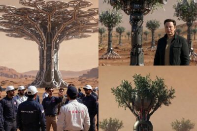 MYSTERY OF THE UNIVERSE: Elon Musk reveals the “Mars Tree” project on Mars – Green robot tree saves future residents and changes the way we imagine the red planet!