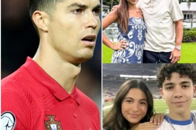 “A SHOWDOWN OF PLAYERS” The sports world is shaken by an unprecedented accusation that Delfina Suarez is pregnant with Cristiano Ronaldo Jr.’ The shocking connection between the Suarez and Ronaldo families has caused a huge uproar on social media. Speaking out against the rumors, Cristiano Ronaldo responded sharply, stating that “it’s a deliberate attempt to steal….”