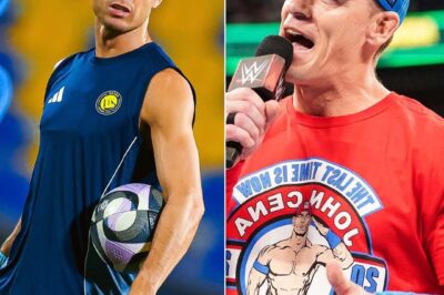 John Cena didn’t hesitate when asking about the world’s most famous footballer, saying, “If you’re talking about global influence, there’s only one name,” and leaving the answer unspoken… As Cena reflected on fame that reaches beyond any single arena, he added, “Some people start movements and finish eras,” while the shadow of Cristiano Ronaldo filled in the silence without needing to be named…
