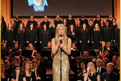 THE ENTIRE AUDIENCE HOLDS ITS BREATH: Jennifer Aniston stepped onto the dimly lit stage and sang “Somewhere Over the Rainbow” in memory of her late mother — and the emotional moment that followed left everyone speechless…
