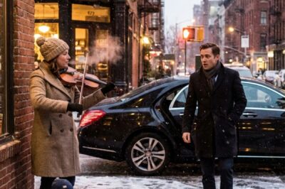 A millionaire noticed a struggling street musician performing with two small children and suddenly recognized her. What he chose to do next stunned everyone watching, turning a passing moment into an unforgettable scene that no one present could believe was real.