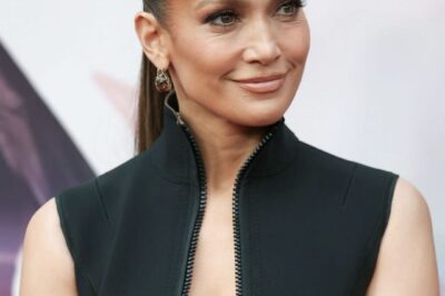 Jennifer Lopez showed some cleavage in a daring outfit while out and about shopping in Beverly Hills, California.