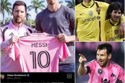 Zlatan Ibrahimovic and Lionel Messi had a brief meeting during the preseason tour of Inter Miami. What stood out was the small, meaningful gift that the Swedish player gave to Messi, which deeply moved the captain of Miami…