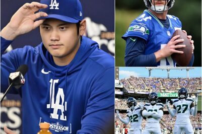 BREAKING NEWS: MLB star Shohei Ohtani has placed a massive b3t on the entire Seattle Seahawks roster to boost morale ahead of their big game against the New England Patriots. “I know I’m not alone in waiting for this moment for years,” Ohtani shared. “This bet is just a little reminder of what’s on the table — I hope it gives the guys the motivation and confidence to step out there and do their part.” This unexpected move quickly spread, igniting excitement before the game.
