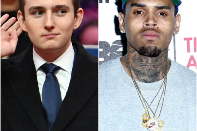 “SHUT UP AND KEEP YOUR MOUTH SHUT!” Barron Trump raged on X demanding Chris Brown be silenced forever, but the vicious attack backfired in the most catastrophic way when he casually stepped onto live national television and read every single word of the post out loud with eerie calm.