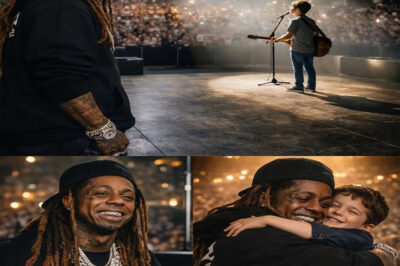 “20,000 FANS HELD THEIR BREATH — FOR ONE SMALL VOICE AND ONE PROUD FATHER.”