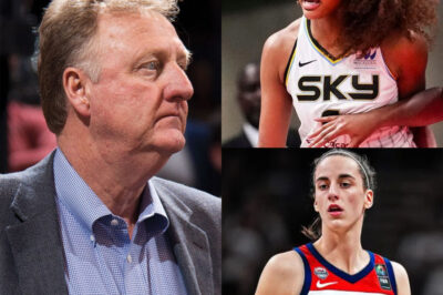 The basketball world is reeling after NBA legend Larry Bird delivered a staggering blow to Angel Reese on live television! In a moment that has gone viral across every platform, Bird didn’t hold back, declaring that Caitlin Clark is “simply better” in every conceivable way.