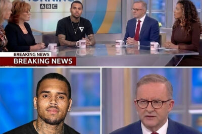 CHRIS BROWN WALKED ONTO THE SET OF SUNDAY MORNING ABC AS IF HE HAD NO IDEA THAT, JUST MINUTES LATER, EVERY RULE OF “SAFE TELEVISION” WOULD COMPLETELY COLLAPSE
