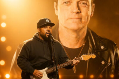 In front of 80,000 fans — and millions more watching around the world – Ice Cube was slowly guided to the center of the stage.