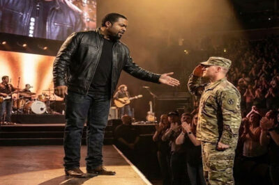 A YOUNG SOLDIER STOOD UP AND SALUTED. ICE CUBE DID SOMETHING NO CONCERT HALL COULD HAVE PREPARED HIM FOR.