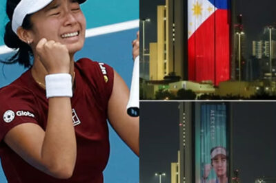 The Night a Skyscraper Carried 110 Million Hearts as Alex Eala’s Face Lit Up Abu Dhabi and a Nation Finally Saw Itself Reflected.