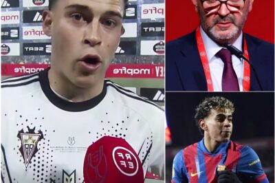 « UN BÉBÉ PROTÉGÉ PAR LA MAFIA » : JAVI MORENO DÉTRUIT LAMINE YAMAL EN DIRECT ! 🌑 Le défenseur d’Albacete a craqué. Dans une interview interdite, Moreno a insulté Yamal de « clown sans talent » qui ne survit que grâce à la protection du VAR. « Jouer contre ce gamin de 17 ans est l’humiliation de ma vie. C’est un produit marketing, pas un footballeur », a-t-il hurlé. La haine est telle que la police a dû escorter le bus du Barça pour éviter un lynchage.