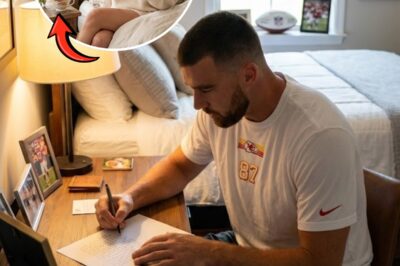 After a long night apart, Travis Kelce allegedly left a handwritten note for Taylor Swift — and fans can’t handle it