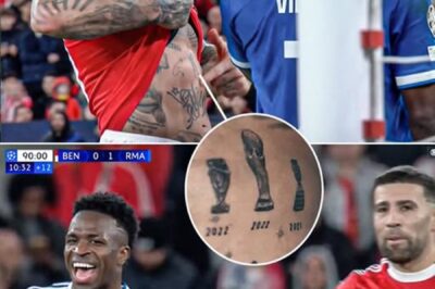 Otamendi’s Trophy Tattoos Leave Vini Jr. in Stitches.