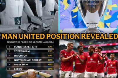 BREAKING NEWS: The Supercomputer that predicted Arsenal to bottle the league 3 times in a row have again predicted where Man United will end up on the table this season after recent performance