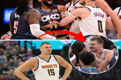 “He Tried to Take Me Down.” Nikola Jokić Erupts After Tangle With Lu Dort in Fiery Nuggets–Thunder Showdown, Forcing Teammates to Step In as Rising Tensions Turn a Physical Battle Into a Full-Blown On-Court Flashpoint