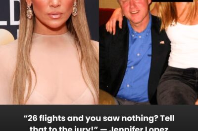 “26 flights and you saw nothing? Tell that to the jury!” — Jennifer Lopez delivers a crushing knockout blow to Bill Clinton after his Epstein deposition, triggering a massive $100 million collapse for the Clinton Foundation